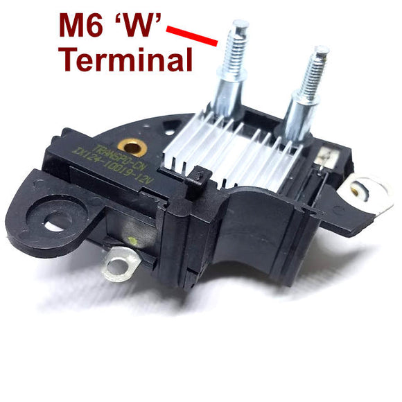 Voltage Regulator for Marelli 83631901 where M6 'W' Terminal fits Better - 80023328