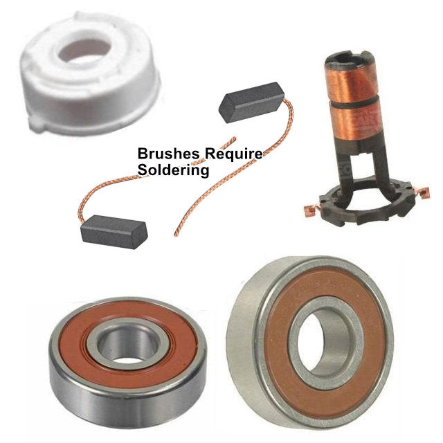 Valeo Alternator Bearings, Tolerance Cap, SlipRing and Brush Set