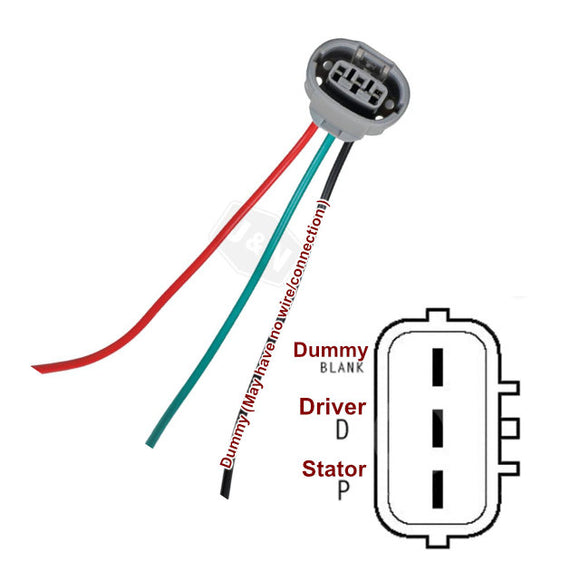 3 Wire Regulator Pigtail Harness Repair Connector. P - D may be the only connections used for these applications - 9801341