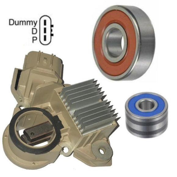 Alternator Rebuild Kit; Voltage Regulator with Brushes & Bearings Alternator 2012-2013 Mazda 3 2.0L (with Alternator # PE07-18-300, A002TJ1591) - 11635RK