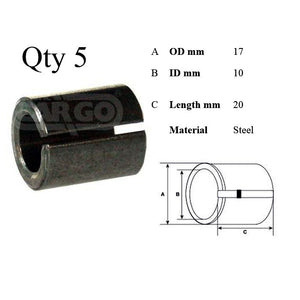 Alternator Mount Bushing OD mm 17.00, ID mm 10.00, Length mm 20.00, Material Steel - 92033008