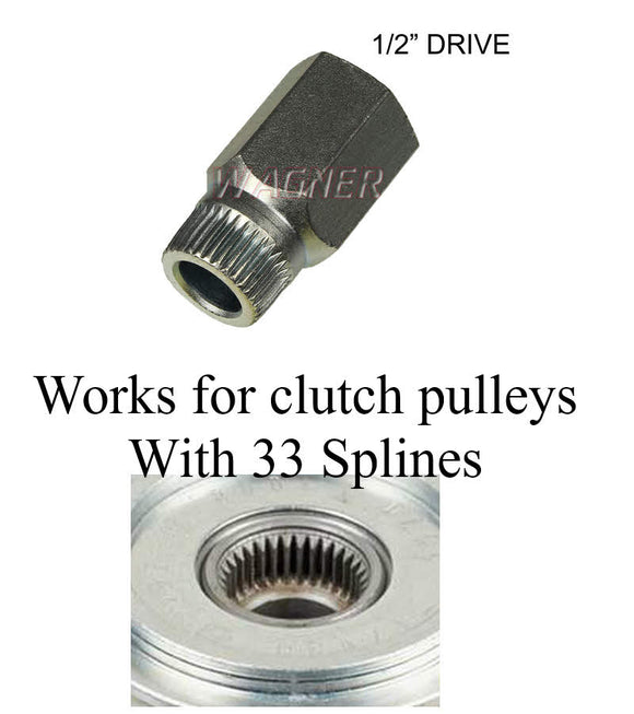 Clutch Pulley Tool, Removal Installation for 33 Splined Alternator Clutch Pulley -1903