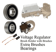 Alternator Rebuild Kit; Voltage Regulator, Brushes, & Bearings 2002-2003 Suzuki Aerio  - 11086RK