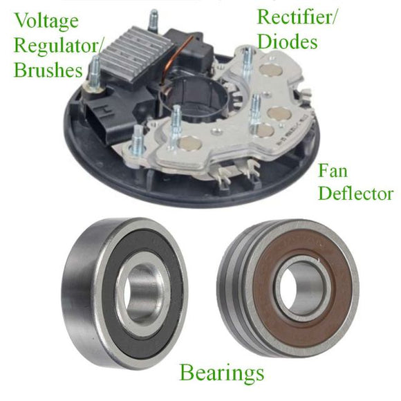 Alternator Voltage Regulator Rectifier Diodes Bearings Brushes 97-01 Q45