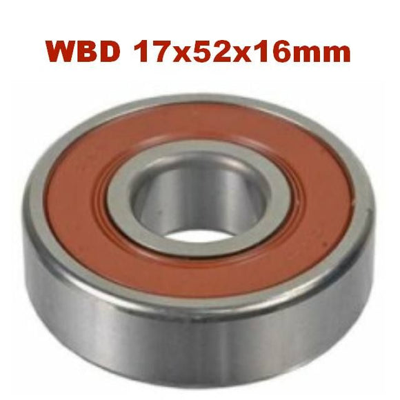 Alternator Bearing WBD 17x52x16mm  for Denso Alternators Ref 949100-3330