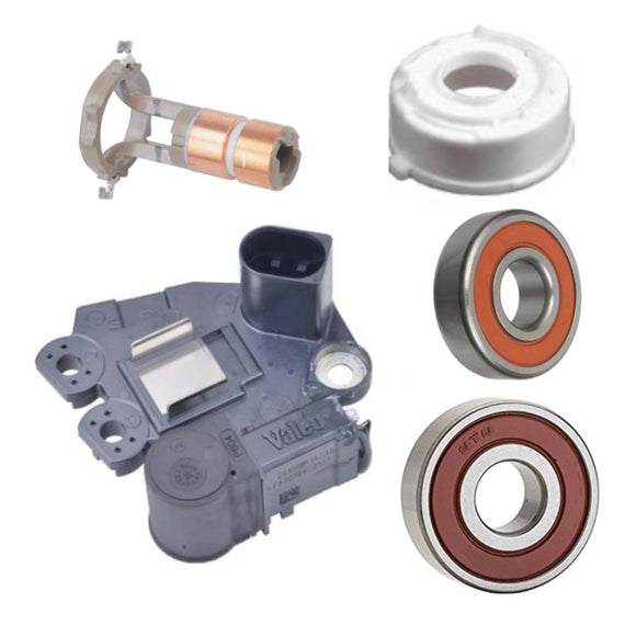 Alternator Repair Kit 2006-2008 BMW Z4 3.2L M Coupe (TG15C098) Regulator, Brushes, Slipring, Bearings - 11312RK