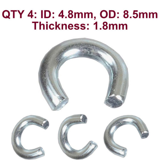 Retaining Ring QTY 4, ID: 4.8mm, OD: 8.5mm Thickness: 1.8mm for Mitsuba SM302 and SM402 
