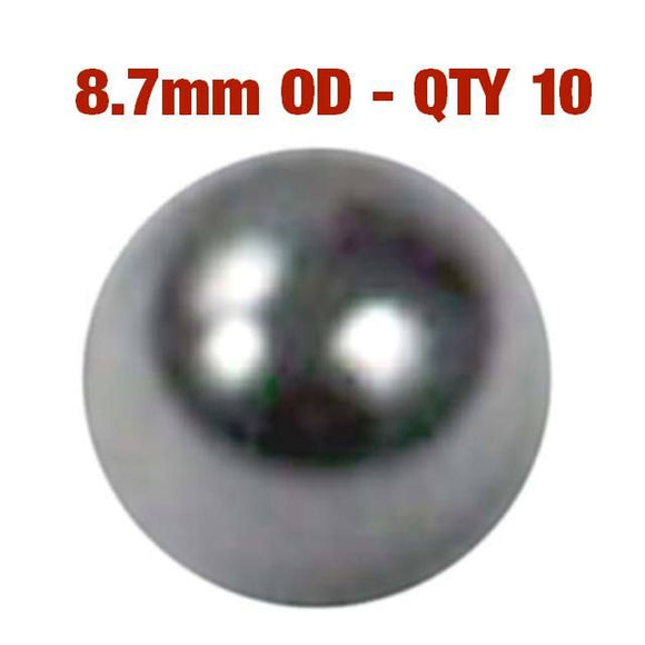 Steel Ball, 8.7mm OD, QTY 10, For Denso OSGR Starters - 69909900