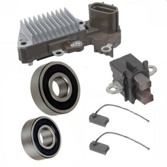 Alternator Rebuild Kit for 1995-1996 Tacoma 4 2.4L 2.7L (Denso Ref# 101211-0530, -0531) Regulator, Brushes, Bearings -13512RK