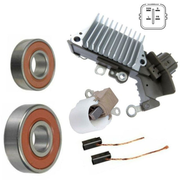 Alternator Rebuild Kit for for 2010-2015 Toyota Yaris 1.5L (Denso Ref 104210-8400-8401) - Regulator, Brushes, Bearings - 11505RK