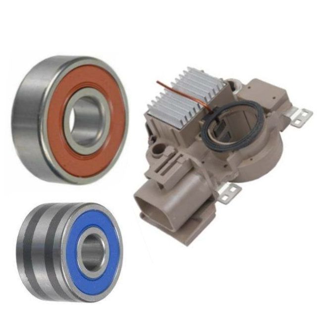 Alternator Rebuilt Kit; Voltage Regulator, Brushes, & Bearings for 199