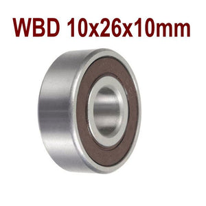 Bearing, WBD 10mm ID x 26mm OD x 10mm W  For: Delco CS121, CS130,  CS121D Alternators - 52609