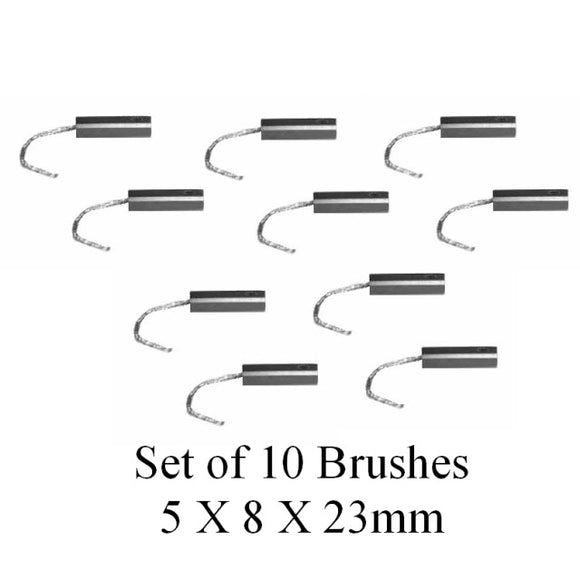 10 Brushes for Mitsubishi Alternators 5mm x 8mm x 23mm -7303305