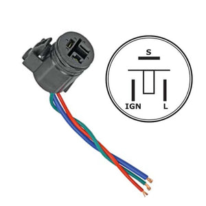 Round 3 Wire Repair Harness Connector for Voltage Regulator Round Plug with S-IG-L 3 Terminals - 9801280
