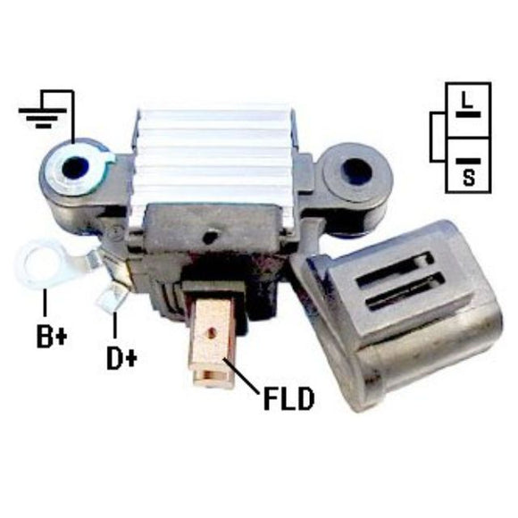 Voltage Regulator with Brushes for Hitachi 1986-1992 'S' 'L' Terminals  - 80041504