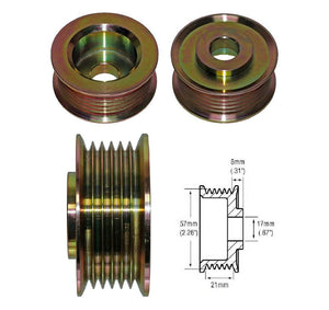 Alternator Pulley, 6 Groove 57 mm  (21041-6780, 021041-6950) Denso Alternator 